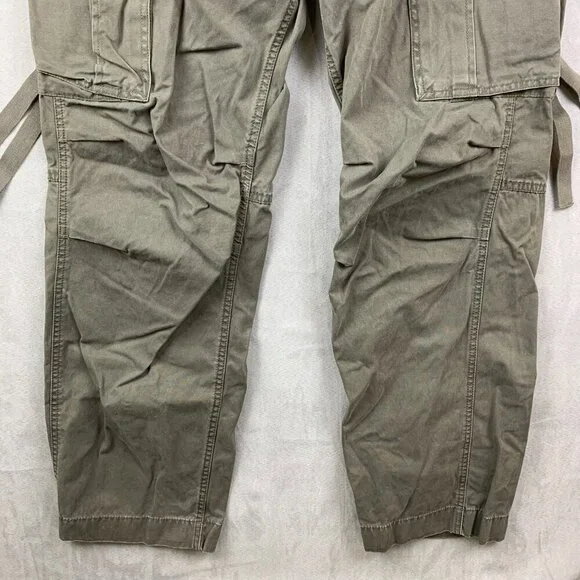 Gap Mens Pants 30 Gray Cargo Paratrooper Straight Leg Army Military Retro 30x32 - Picture 3 of 12
